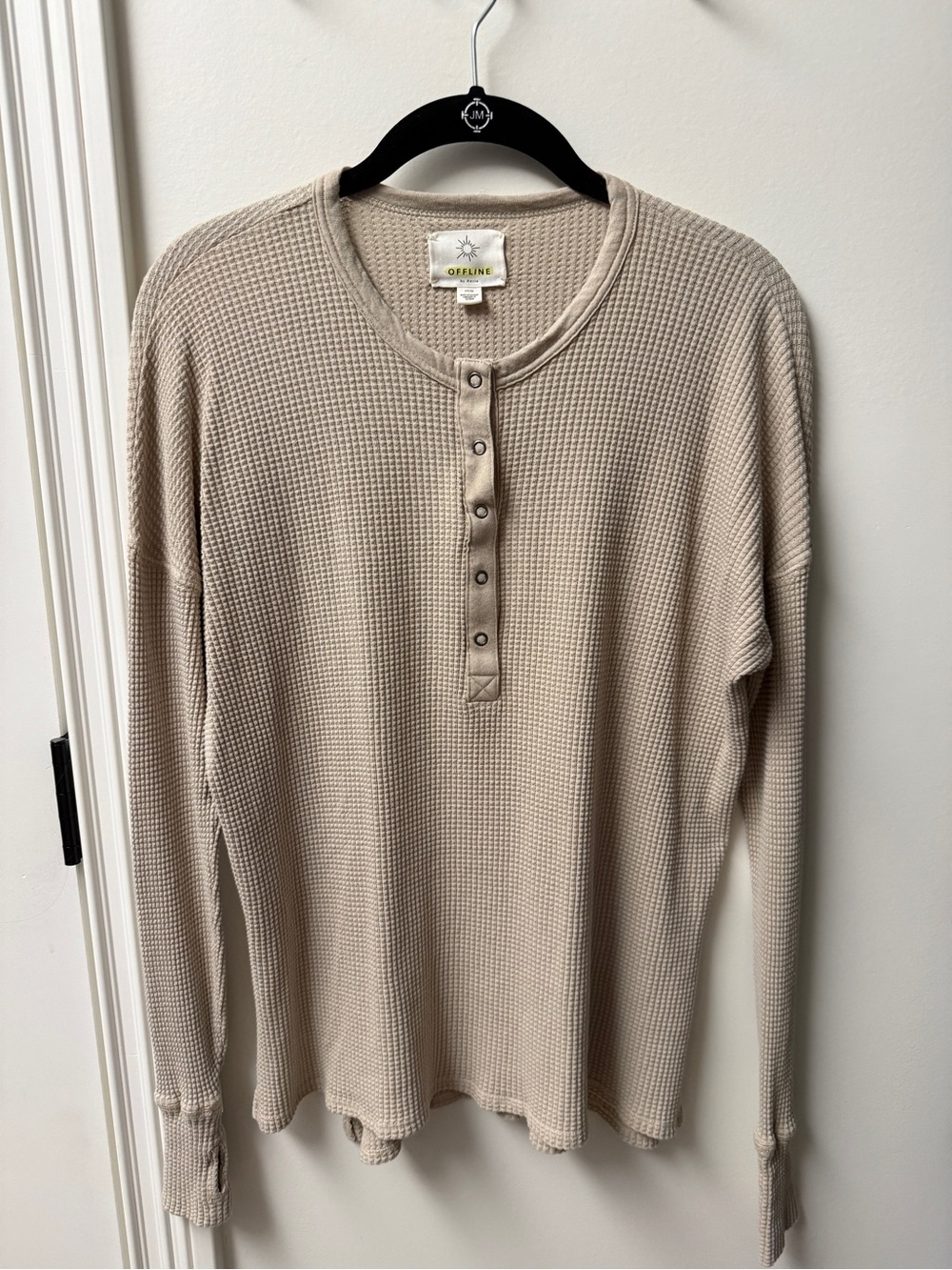 OFFLINE By Aerie Wow! Waffle Henley T-Shirt